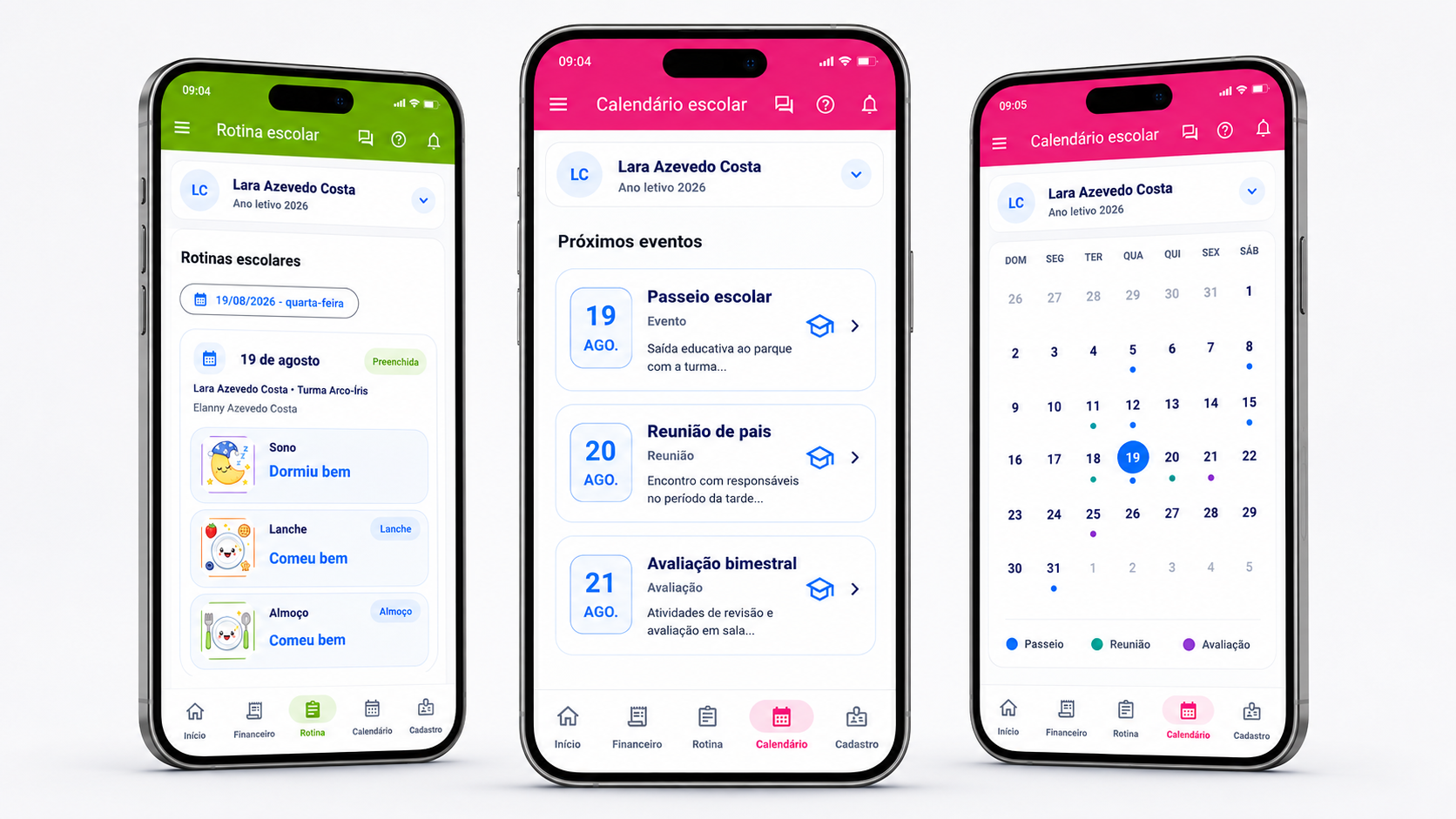 Rotina e calendário escolar no ClickAgendaEscolar